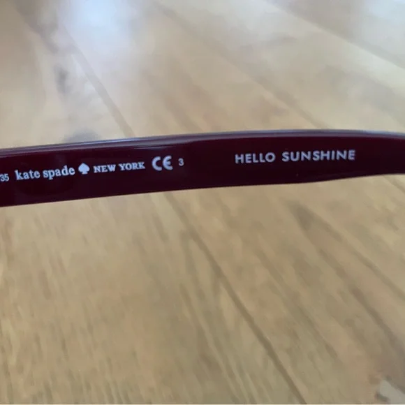 Kate Spade Burgundy Studded Cat-Eye Sunglasses - Picture 5 of 6